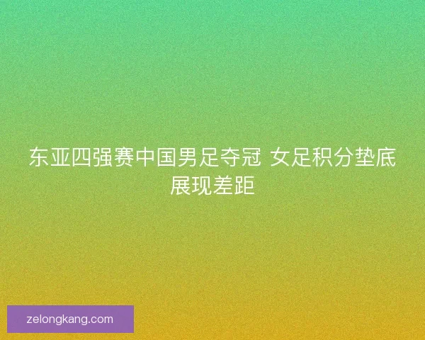 东亚四强赛中国男足夺冠 女足积分垫底展现差距